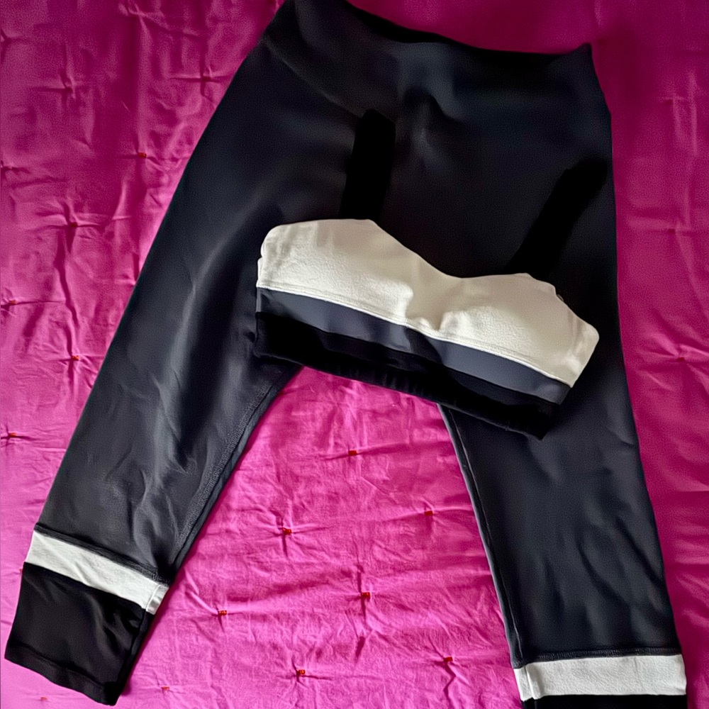 Kate Spade Gray Activewear ~ Set Small Top - Medium Bottom